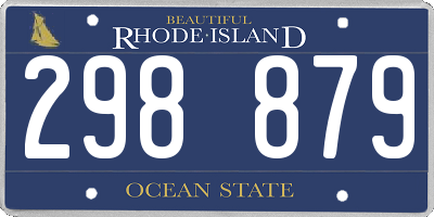 RI license plate 298879