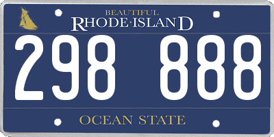 RI license plate 298888