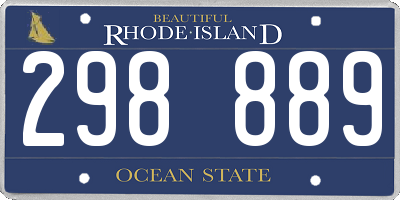RI license plate 298889