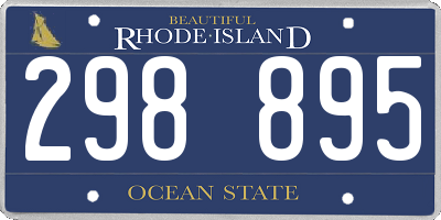 RI license plate 298895