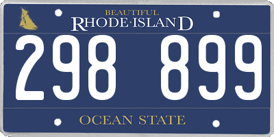 RI license plate 298899