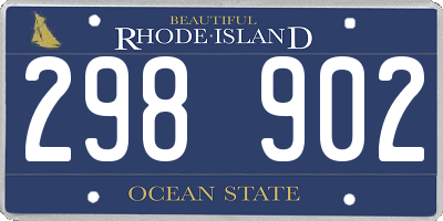 RI license plate 298902