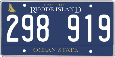 RI license plate 298919