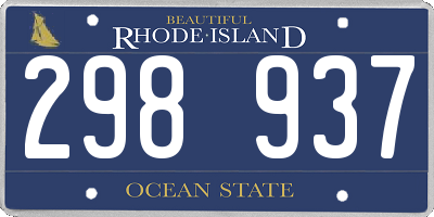 RI license plate 298937