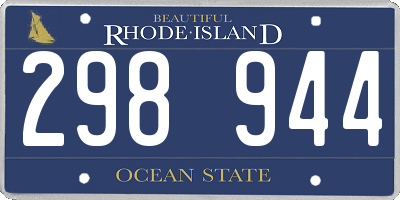 RI license plate 298944