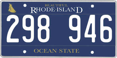 RI license plate 298946