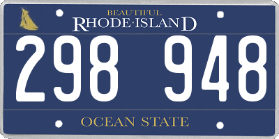 RI license plate 298948