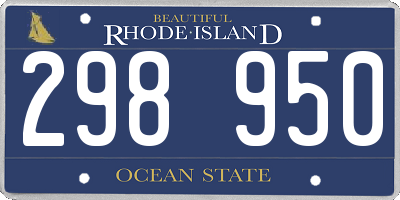 RI license plate 298950