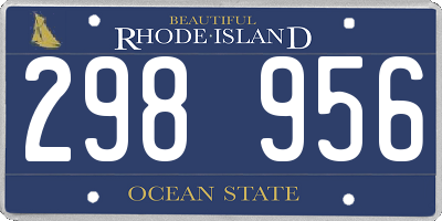 RI license plate 298956