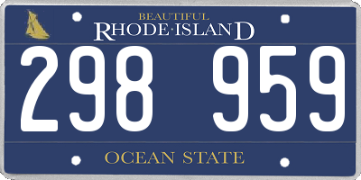 RI license plate 298959