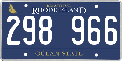 RI license plate 298966