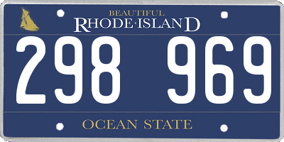 RI license plate 298969