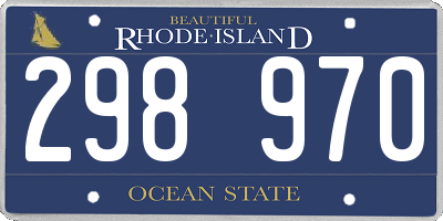 RI license plate 298970