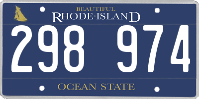RI license plate 298974