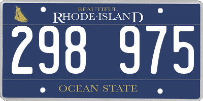 RI license plate 298975