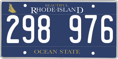 RI license plate 298976