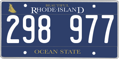 RI license plate 298977