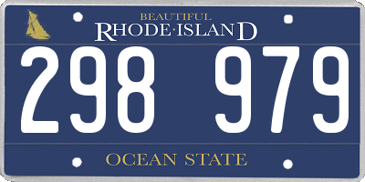 RI license plate 298979