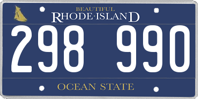RI license plate 298990
