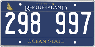 RI license plate 298997