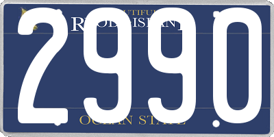 RI license plate 2990