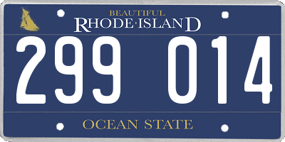 RI license plate 299014