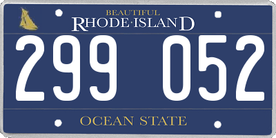 RI license plate 299052