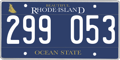 RI license plate 299053