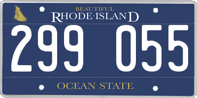 RI license plate 299055