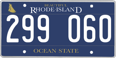 RI license plate 299060