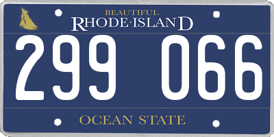 RI license plate 299066