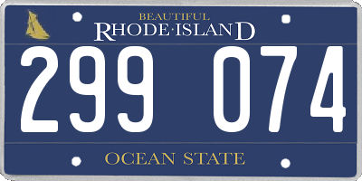 RI license plate 299074