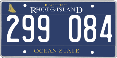 RI license plate 299084