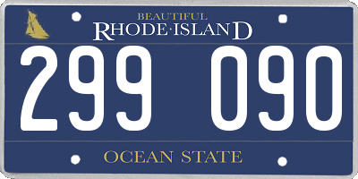 RI license plate 299090