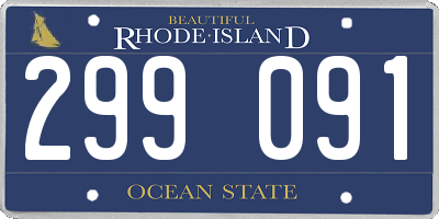 RI license plate 299091