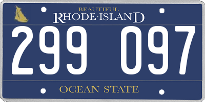 RI license plate 299097