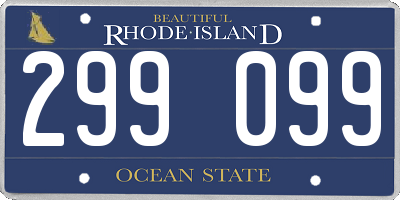 RI license plate 299099
