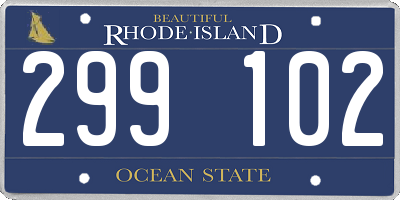 RI license plate 299102
