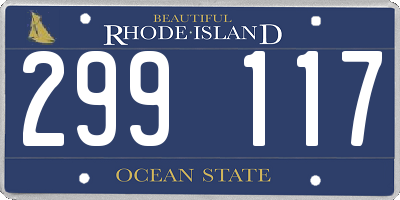 RI license plate 299117