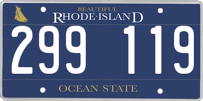 RI license plate 299119