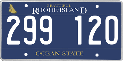 RI license plate 299120