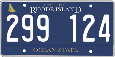 RI license plate 299124