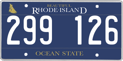 RI license plate 299126