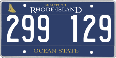 RI license plate 299129