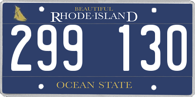 RI license plate 299130