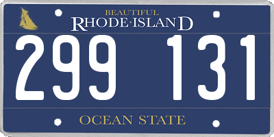 RI license plate 299131