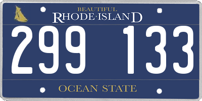 RI license plate 299133