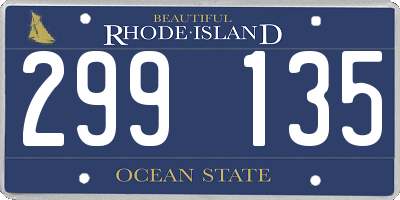 RI license plate 299135