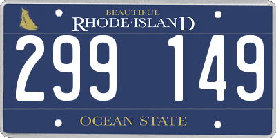 RI license plate 299149