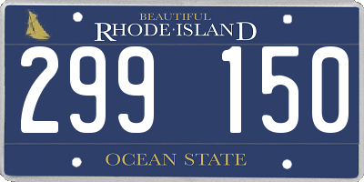 RI license plate 299150